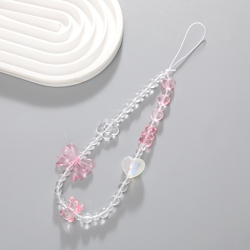 Yi Lian's New Beaded Chain, Case, Hanger, drop and Anti loss Wrist Short Mobile Phone Strap, Female