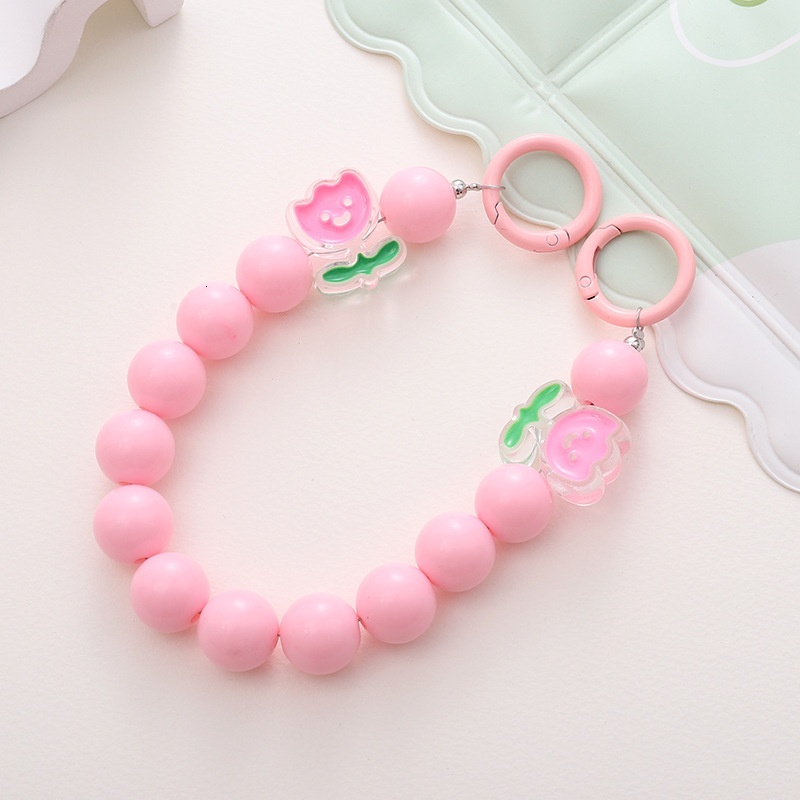 Yilian's new acrylic candy colored drip oil hand-held DIY jewelry accessories, handmade bead anti loss chain