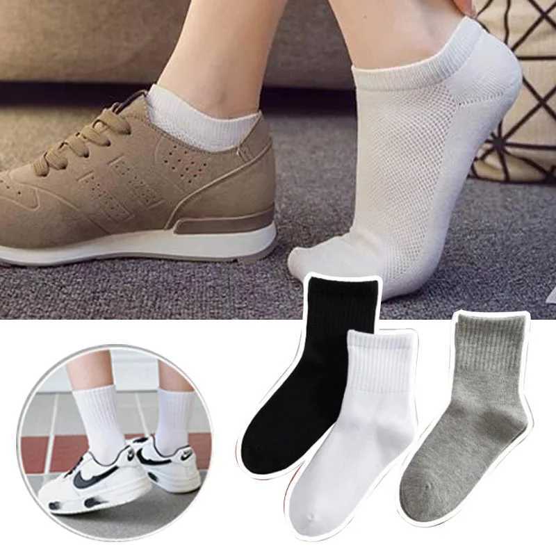 10 pairs of autumn and winter socks in black and white style mens casual breathable socks sports breathable socks casual socks W240905