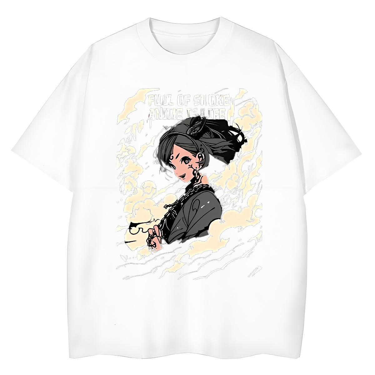 Factory Direct Womens T Shirts 230g Cotton Breathable Short Sleeve Daily Wear portrait Couples T Shirts Loose DIY Anime Printed Top Tees
