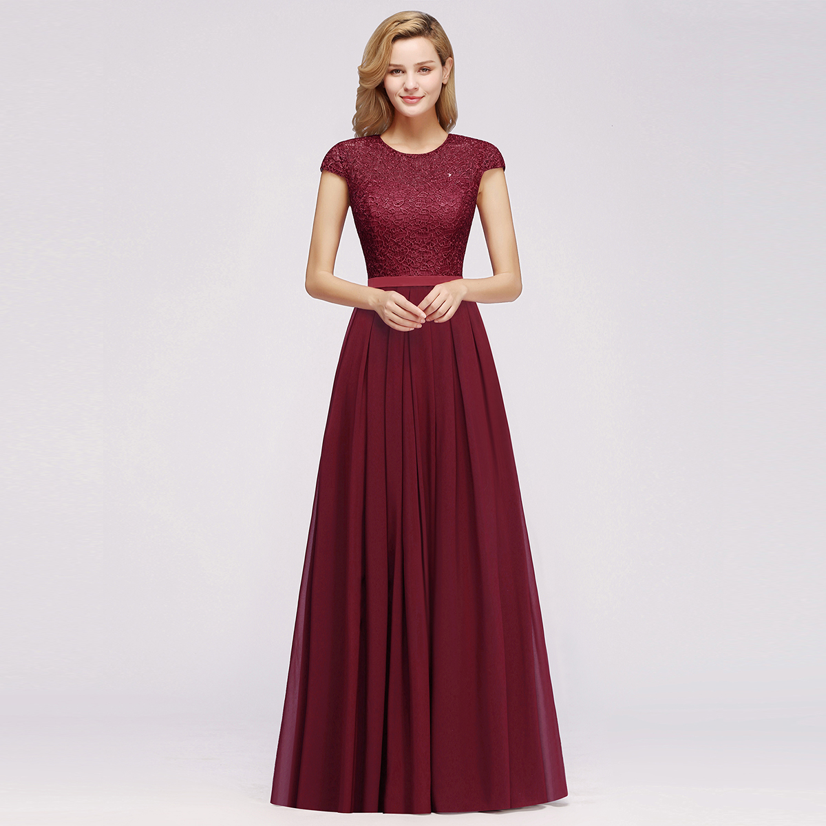 Evening Dresses Elegant A E Jewel Neck Sleeveless Long Maxi Lace Appqulies Chiffon Skirt Prom Party Gowns Bridesmaid Wears Cps1319 ppqulies