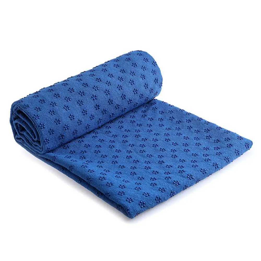 Yoga towels hot yoga mat towels - Non slip sweat absorbing towels for hot yoga Pilates and exercise 24 x 72 inches with grip points W240906