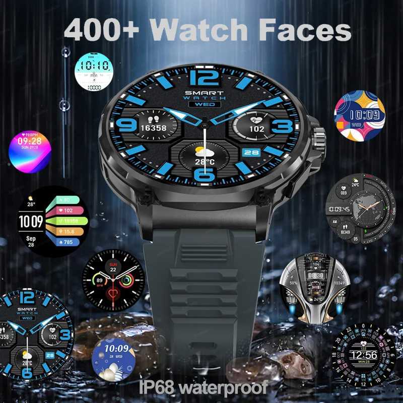 1.85 Ultra HD Clocks BT Call Smart Watch Men GPS Track 710mAH Battery 400+Dial Waterproof Smartwatch M240907