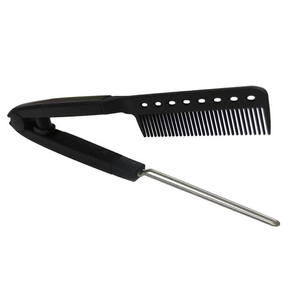 Professional Hair Ironing Brush Hairdressing Tool Hair Comb Men Wet And Dry Hair Flat Iron Comb Flat Styling Comb StraighteningXJ241016