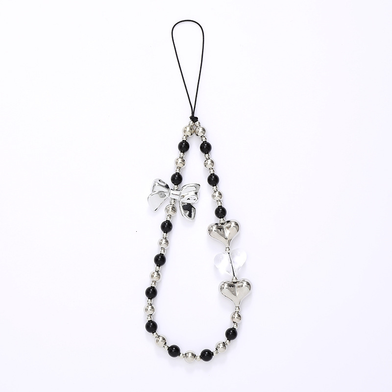 Yilian New Personalized Creative Bow Love Phone Case Keychain Hanging Rope Anti drop Chain Decoration
