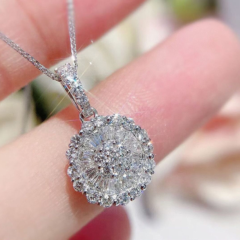 Sparkg Cubic Zircon Sier Plated Cross Necklaces for Women, 2024 Jewelry Gifts 4 28faa