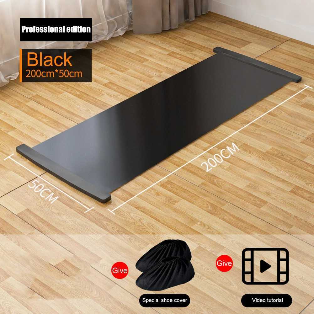140/180/200cm Sports Fitness Glider Board for Ice Hockey Roller Skateboarding Leg Exercise Mat Leg Core Training Exercise Board W240906