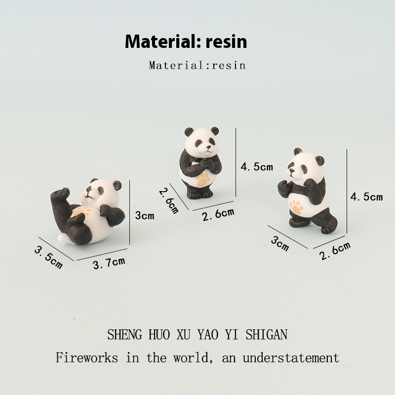 Cartoon Creative Ins Mini Cute Talent Performance Panda Micro Landscape Creation DIY Home Decoration Car Ornament