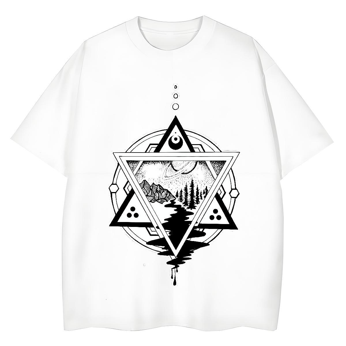 2024 DIY T Shirt For Woman 230g 100% Cotton Breathable Short Sleeve Home Outdoor eye of the devil Tshirt for Man Woman Brand Custom Printed Tops Shirt