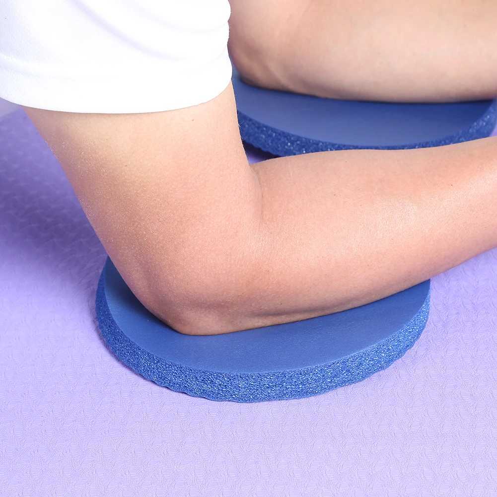 2 pieces/set fitness anti slip yoga mat NBR board push up round knee pad W240906