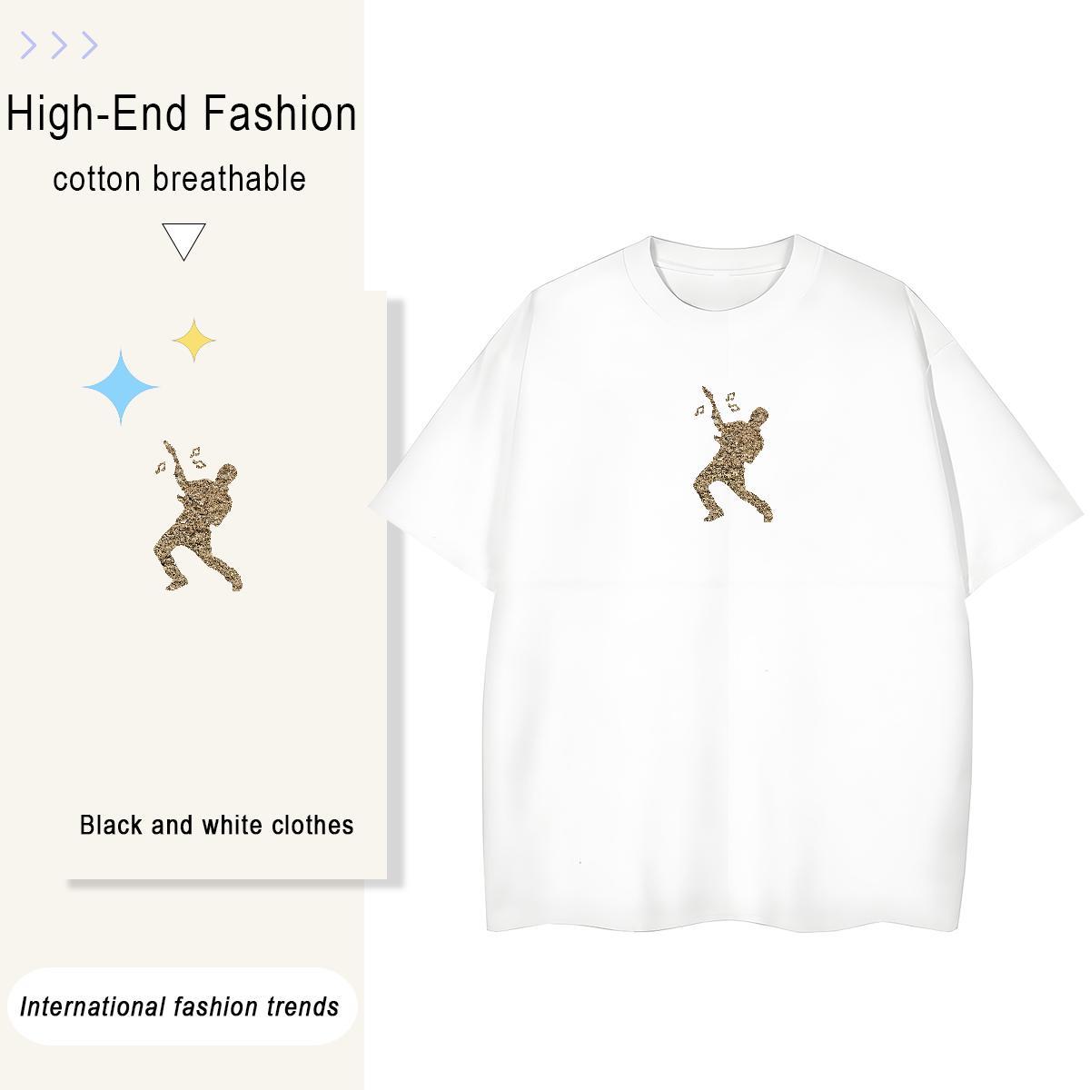 Fashion Women T Shirts 230g Pure Cotton Short sleeve Soft Sports Street Wear portrait Tshirt for Man Woman Designer Custom Print Oversized Tops Shirt