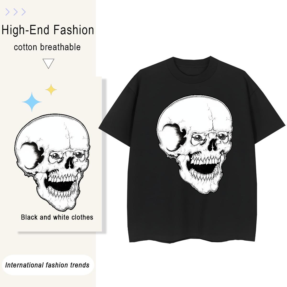 2024 Designer T shirt 230g Cotton Short Sleeve O-Neck Beach monster Couples T Shirts Nice Customized Print Tees