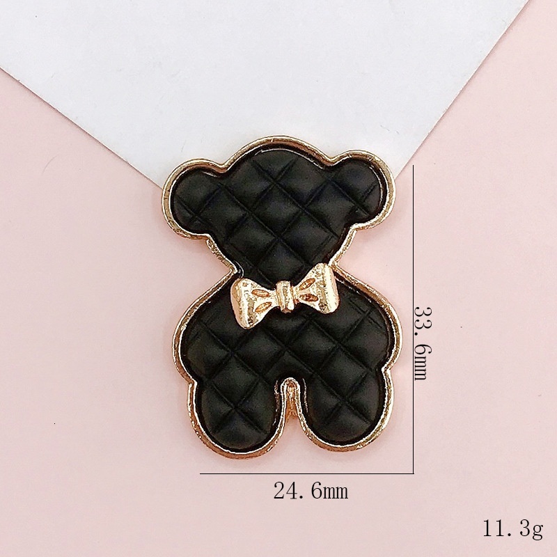 Yilian's new creative spray painted DIY accessories, phone cases, beauty materials, alloy teddy bear hair accessories