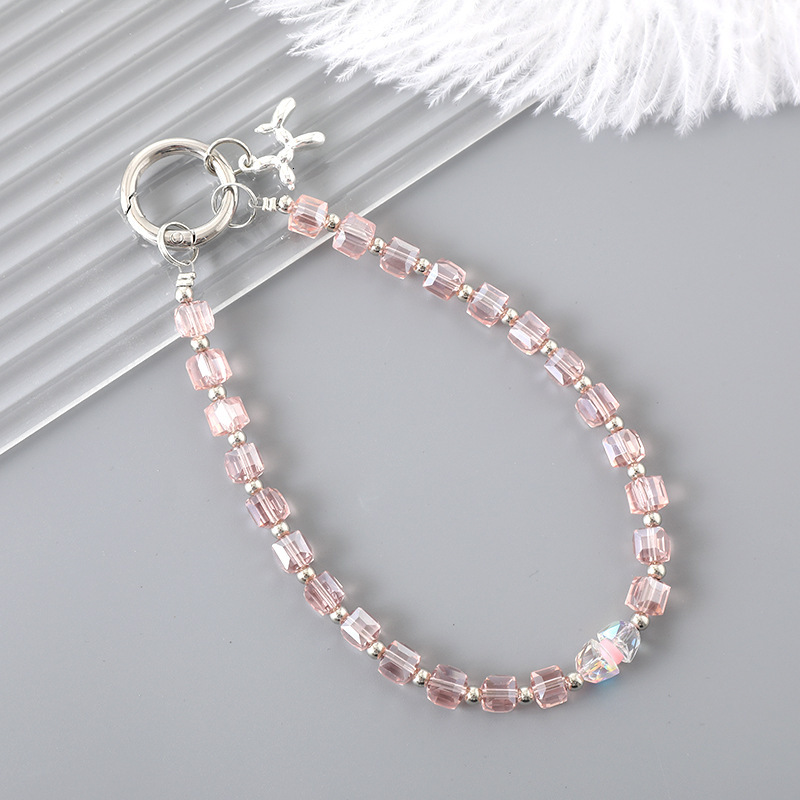 Light luxury new crystal bead pendant, fashionable and versatile case, keychain, hanging accessories, creative phone lanyard