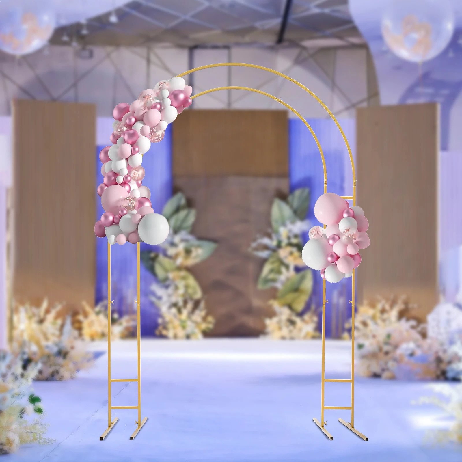 Wedding arch bracket with base balloon background for wedding party decoration 240906