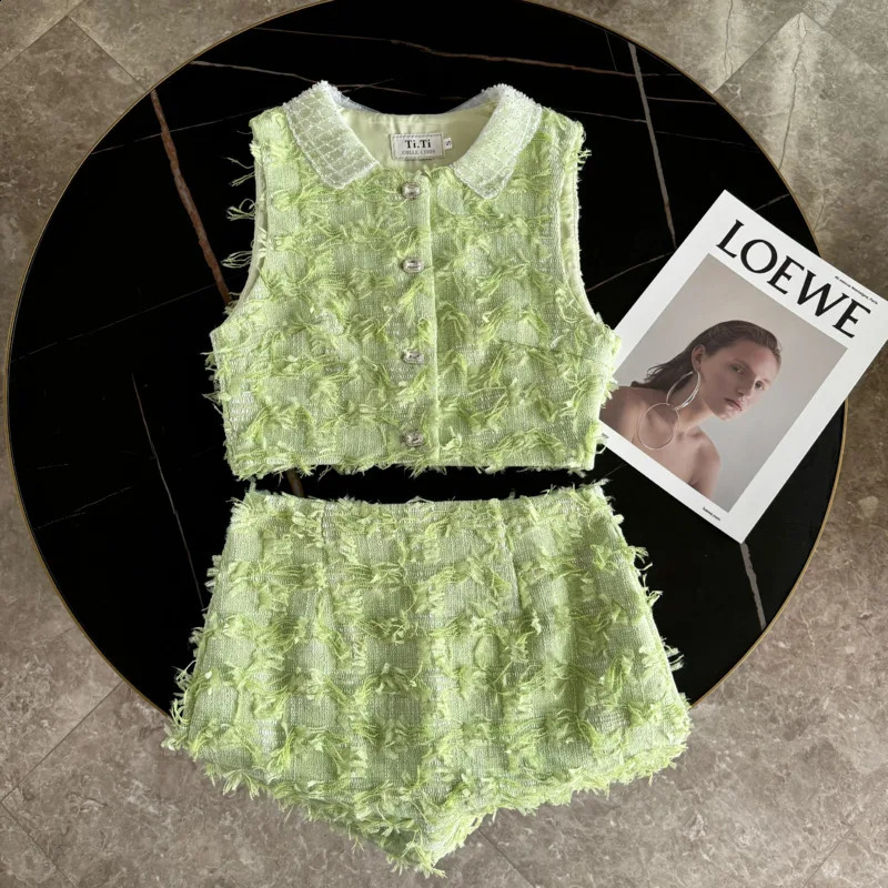 Women's Summer Two Piece Set: Short Jacket & Skirt Outfit - Ral Print, Breathable Cotton Blend