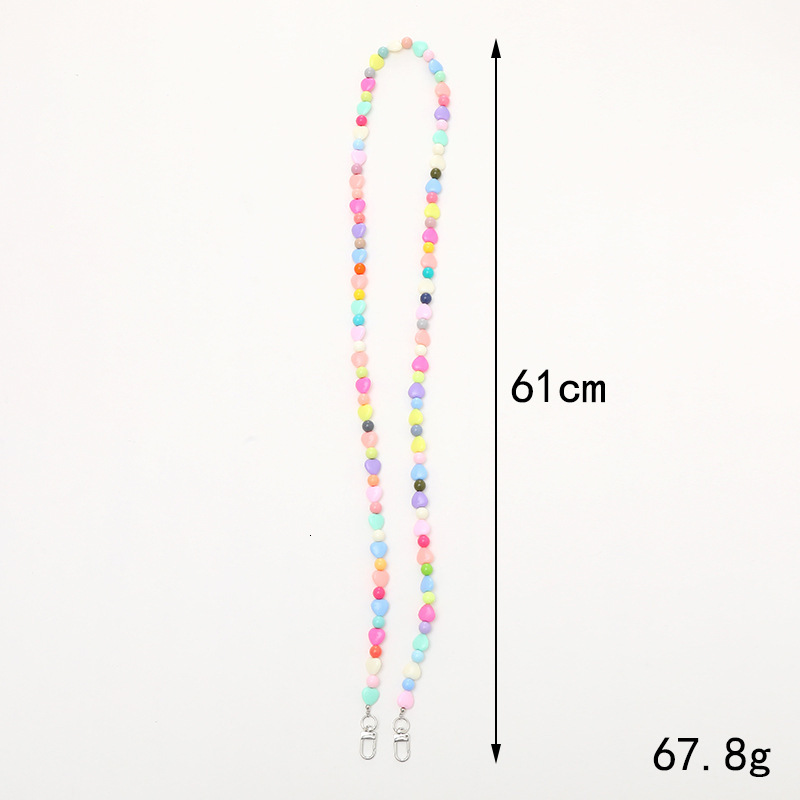 Yilian New Style Beaded Mobile Cute Smiling Face Crossarm Chain Love Phone Case Hanging Rope Pendant Female