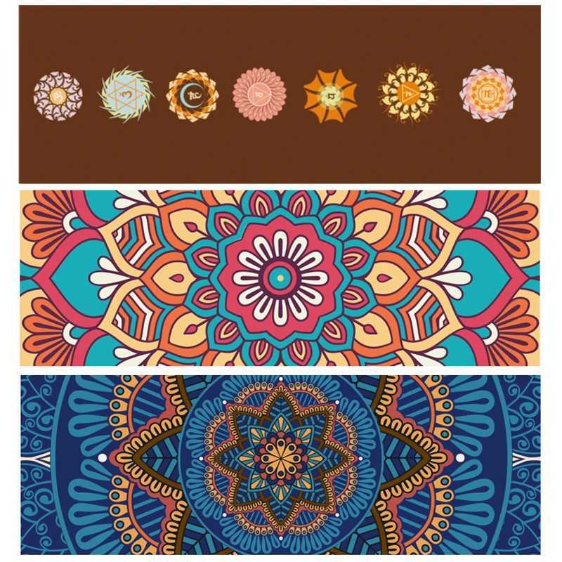 Velvet TPE yoga mat anti slip exercise fitness mat tie dye camping gym fitness mat Pilates ultra-thin aerobic training yoga mat W240906