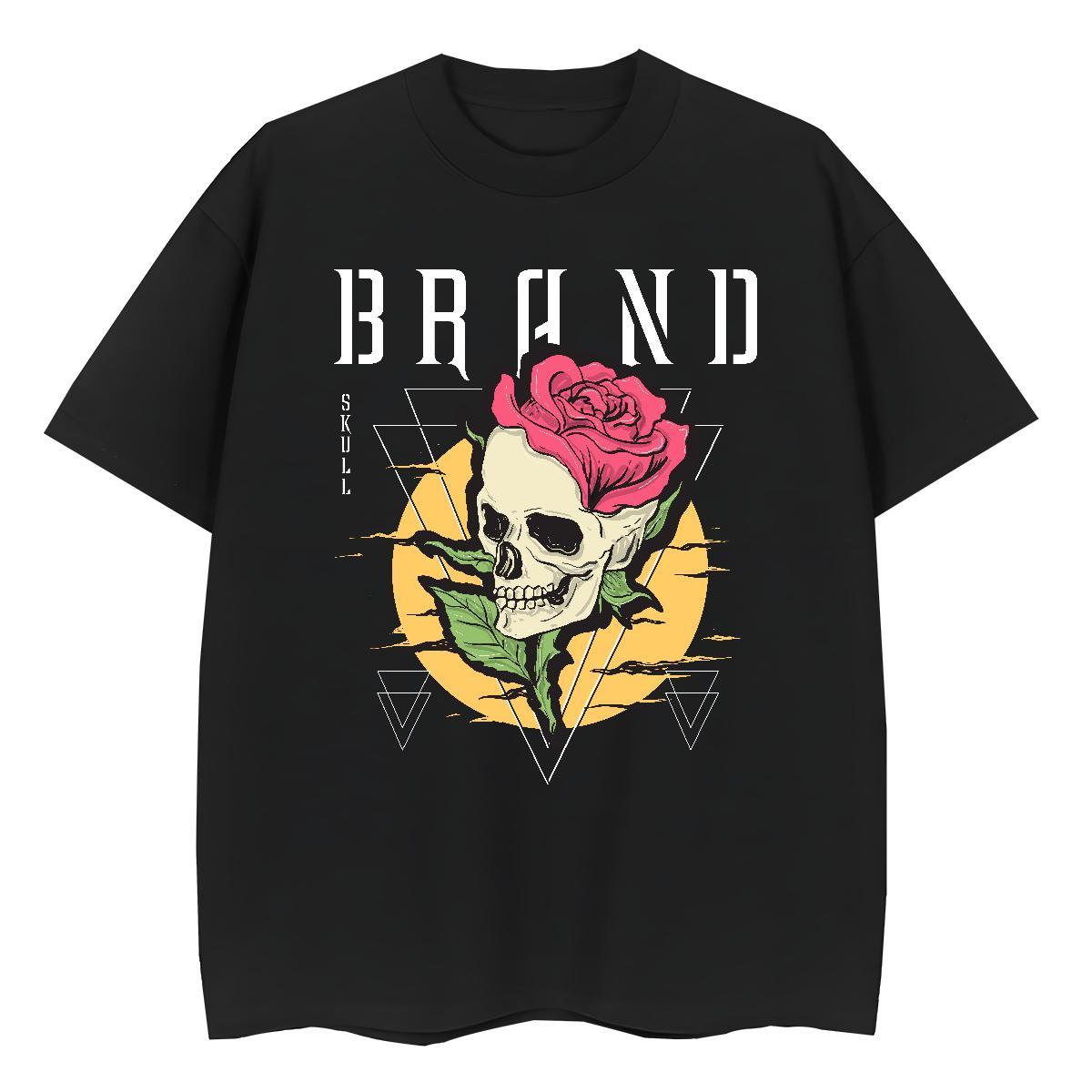 Fashion Casual T-Shirts for Women 230g 100% Cotton Breathable Street skull Womens Tshirts High quality Anime Oversized Clothings