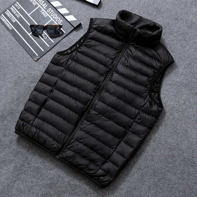 2022 new ultra light down jacket mens short jacket windproof lightweight warm jacket womens sleeveless white duck down jacket W240906