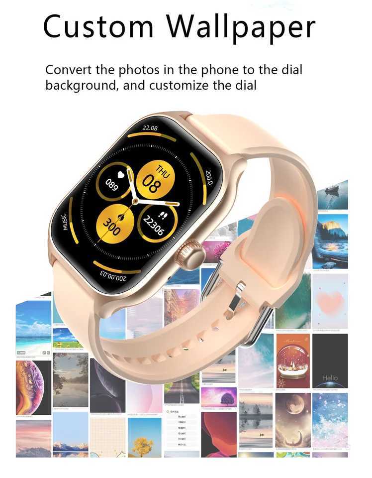 Smart Watch Men Women 1.75 Inch Touch Screen Sport Fitness Watch BT Call Digital Smartwatch Men Wristwatch Gift 2024 New M240907