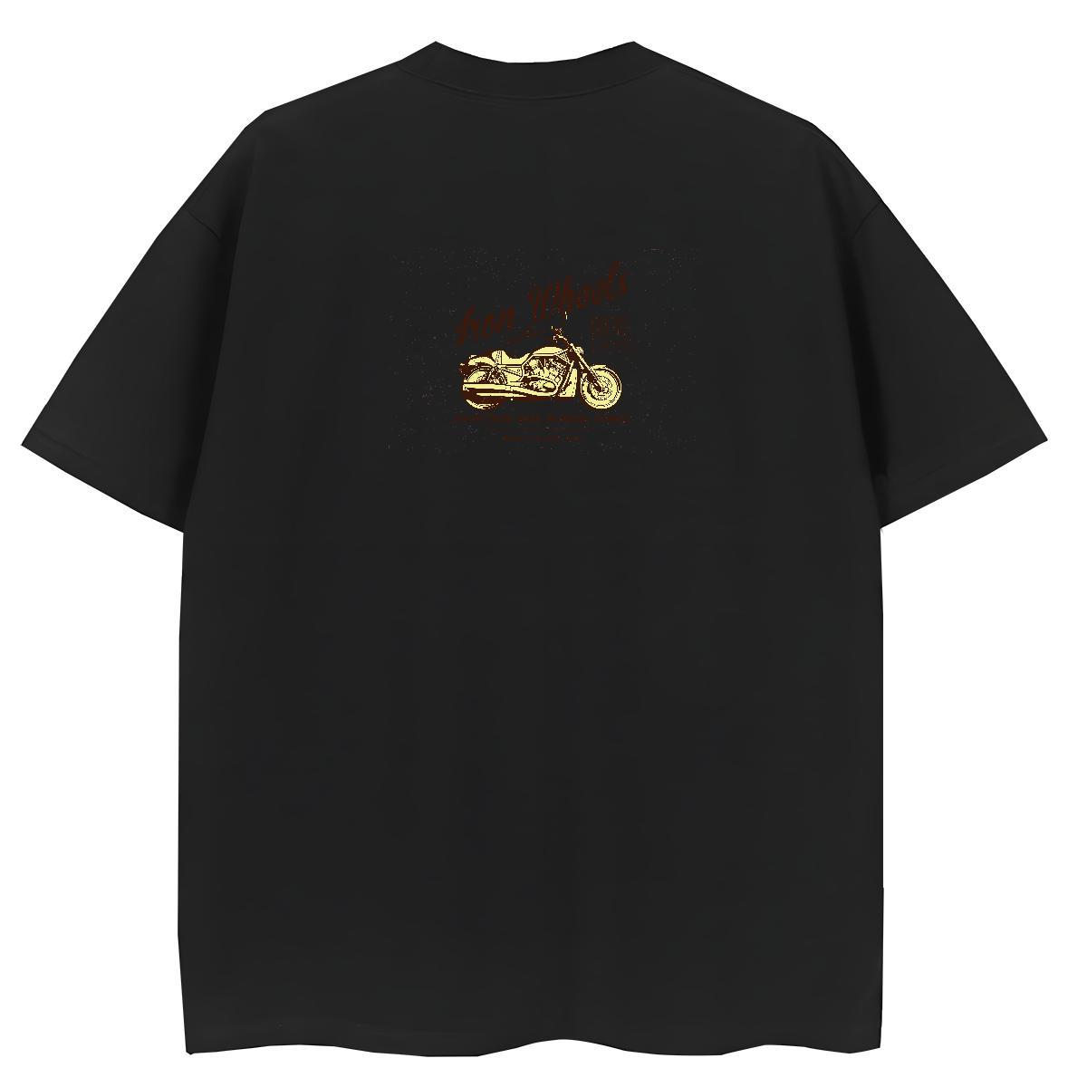 2024 Womens T Shirts 100% Cotton 230g Breathable Crew Neck Hip Hop Motorcycle Women Tees Unisex Custom Printing Tops