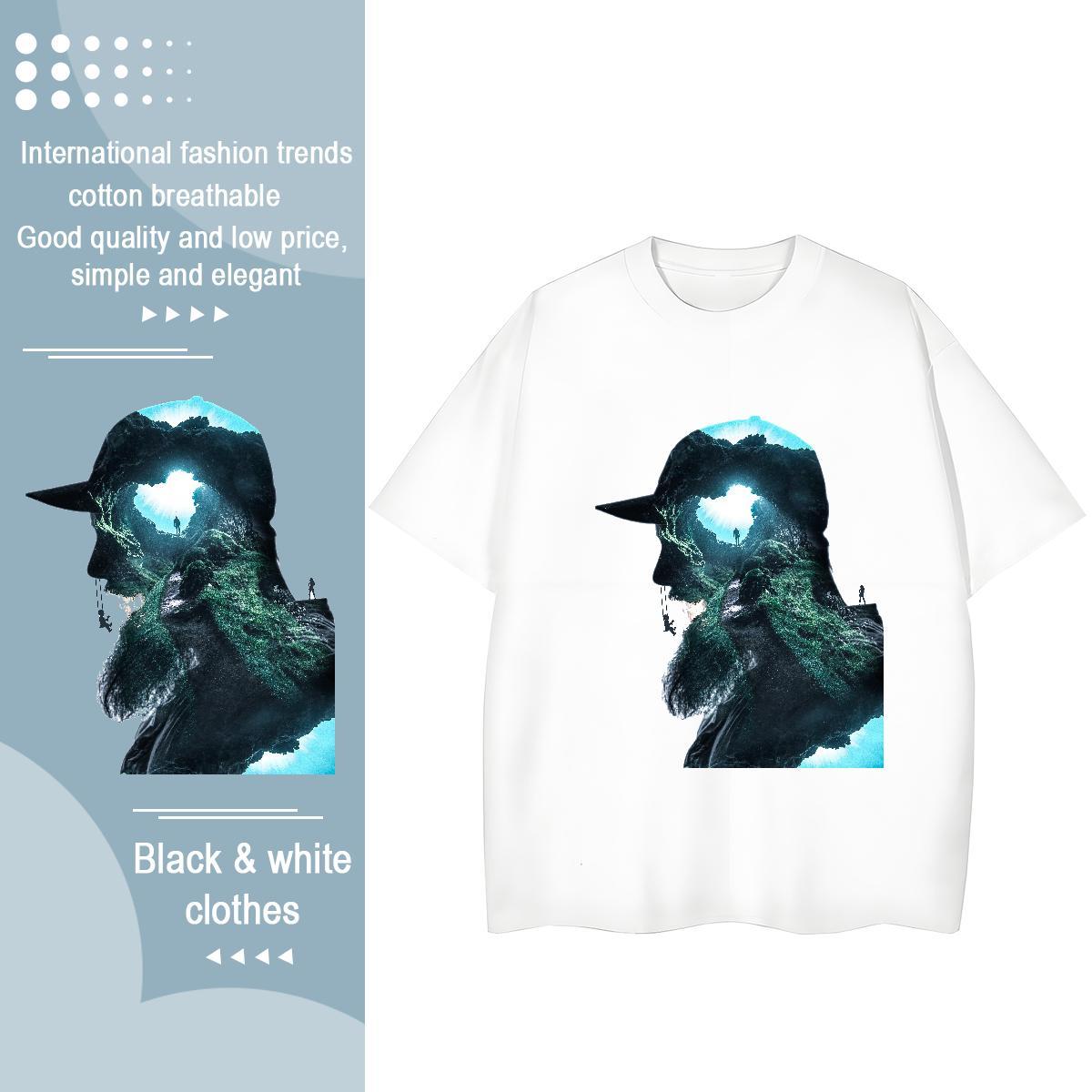 2024 DIY Woman T Shirts 230g 100% Cotton Comfortable Sport portrait Unisex Tshirts Designer Nice Customized Print Tee Shirt