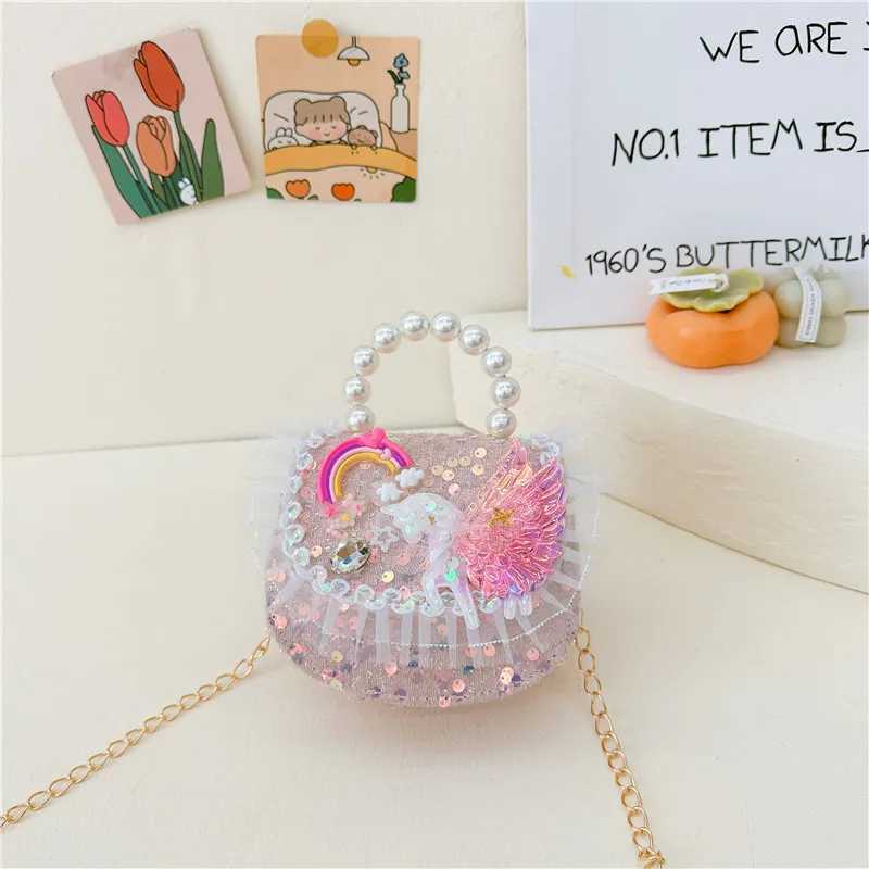 Princess bag childrens wallet and handbag butterfly bag fashionable candy cross body bag female mother and childrens bag W240906