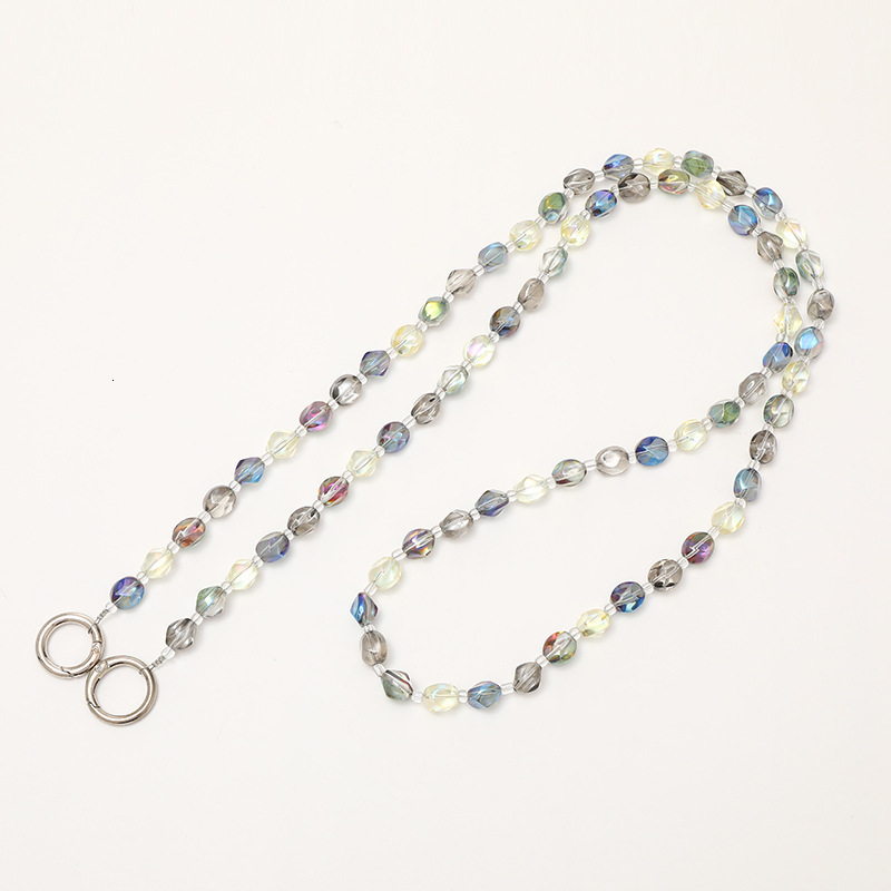 Alien crystal beaded chain case pendant light luxury texture phone strap for women