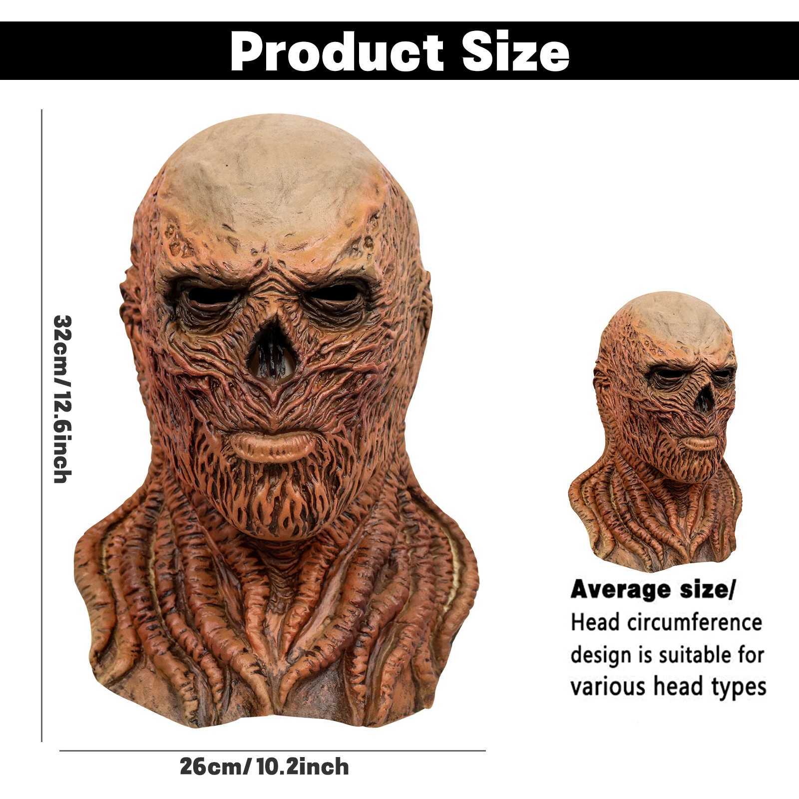 Vecna Strange Thing Mask Horror Devil Full Face Helmet Monster Latex Masks Halloween Carnival Party Costume Props Accessories M240906