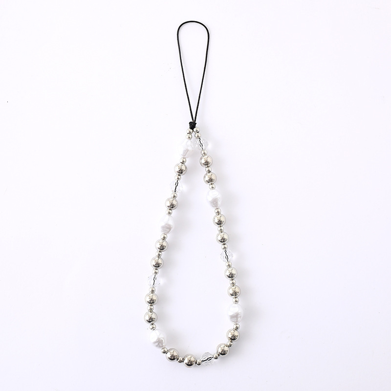 Yilian new trendy brand pearl short wrist strap phone case convenient fall and anti loss versatile chain