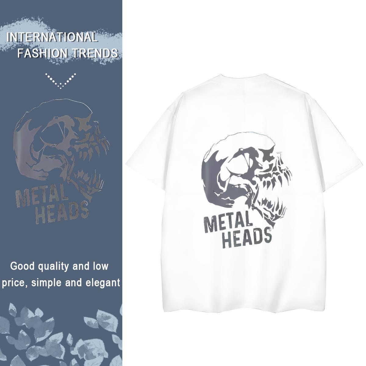 2024 DIY T shirt 100% Cotton 230g O Neck Short Sleeves Street skull Woman Tshirt Popular DIY Anime Tshirts