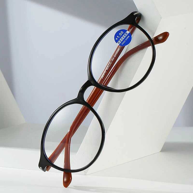 Square round frame anti blue light reading glasses over the horizon glasses diode+1.0+1.5+2.0+2.5+3.0+3.5+4.0 W240906