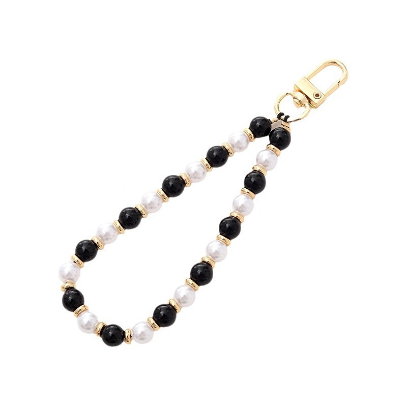 Ins New Natural Stone Bead Pendant Luggage Keychain Hanging Decoration Red Agate Mobile Phone Rope Jewelry