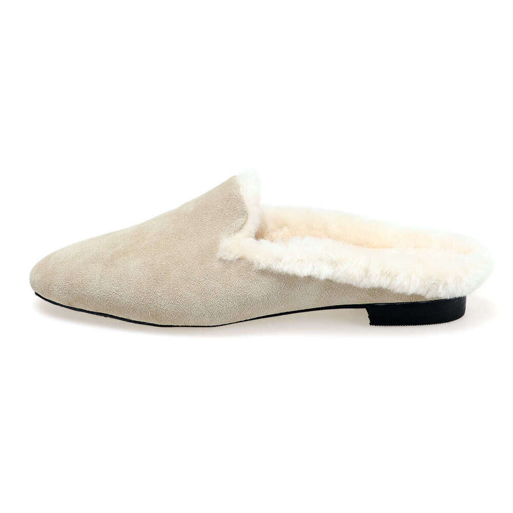 Woman Shoes Pantufa 2020 Promotion Top Rubber Solid Winter Indoor Mules Slides Terlik Women's Fluff Yeah Slipper 241112