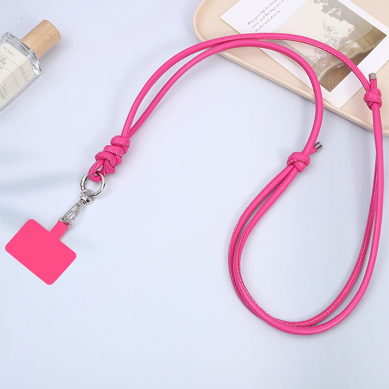 New DIY lanyard leather crossbody chain, mobile phone back clip lanyard, luggage keychain pendant, hanging accessory to prevent loss