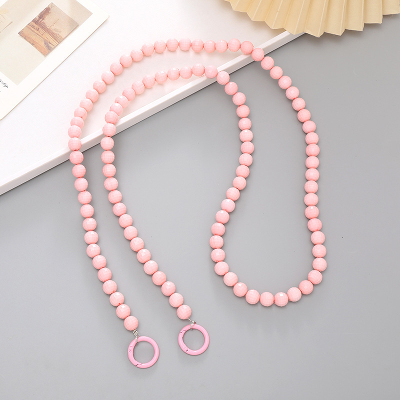 Yilian's new diamond shaped earth bead phone case rope, candy colored bag, water cup hanging decoration pendant, gift for women