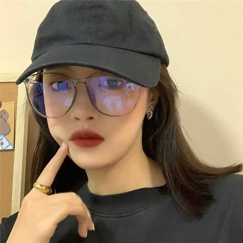 Anti blue light circular blocking glasses transparent computer glasses frame womens optical glasses 2024 new model W240906