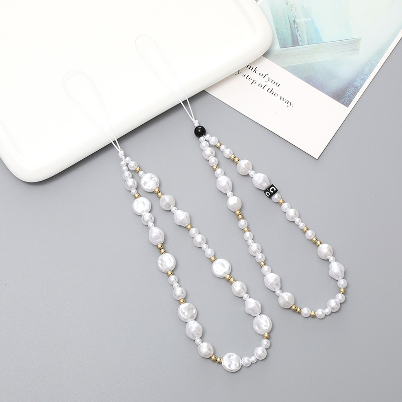 Version coréenne de la chaîne de perles de Xiaoxiangfeng, étui, accessoire, corde suspendue à téléphone court, bracelet de poignet anti-automne p