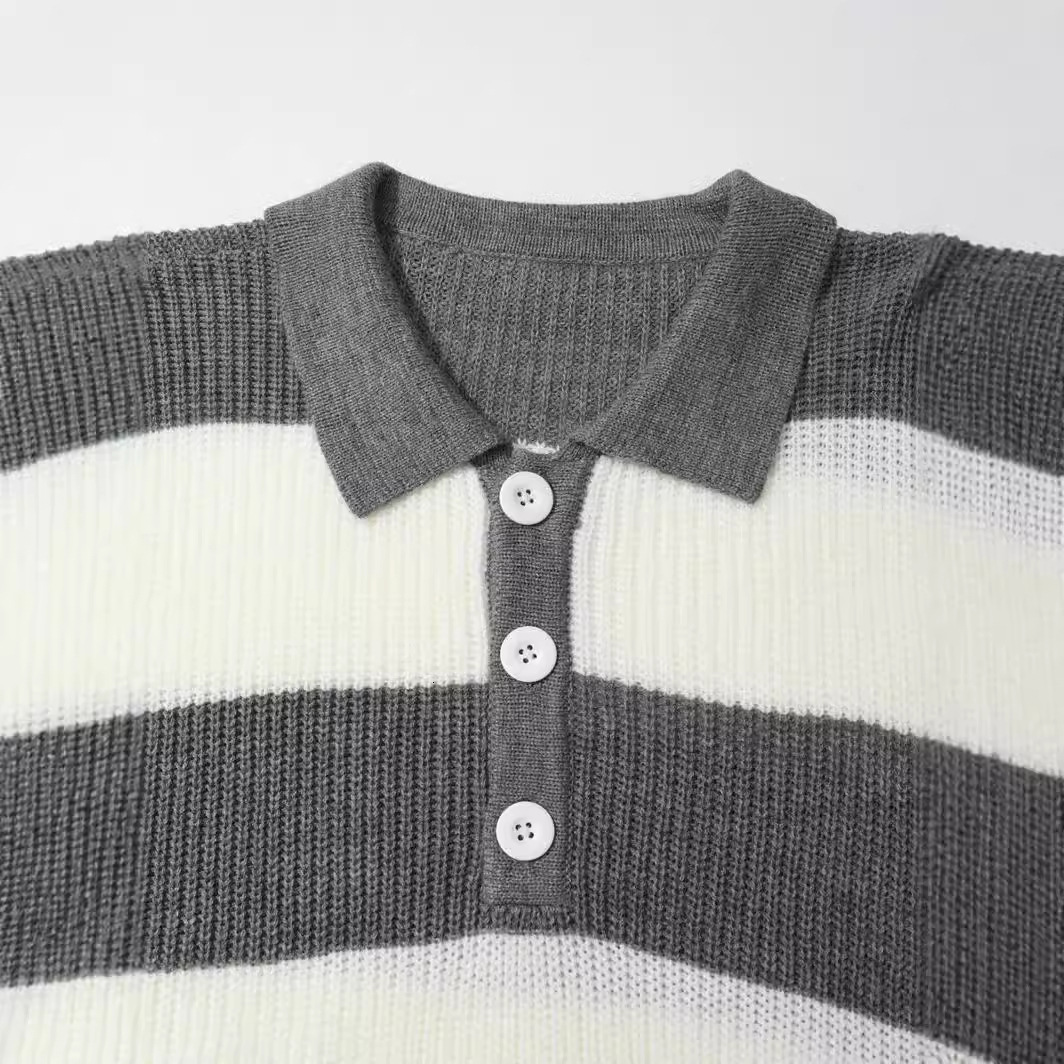 Casual Contrast Color Loose Knit Pullover Sweater For Teenage Boys, Suitable For Fall, Winter, Warm, Casual, School, Home, Daily Wear, Sports, Simple 
