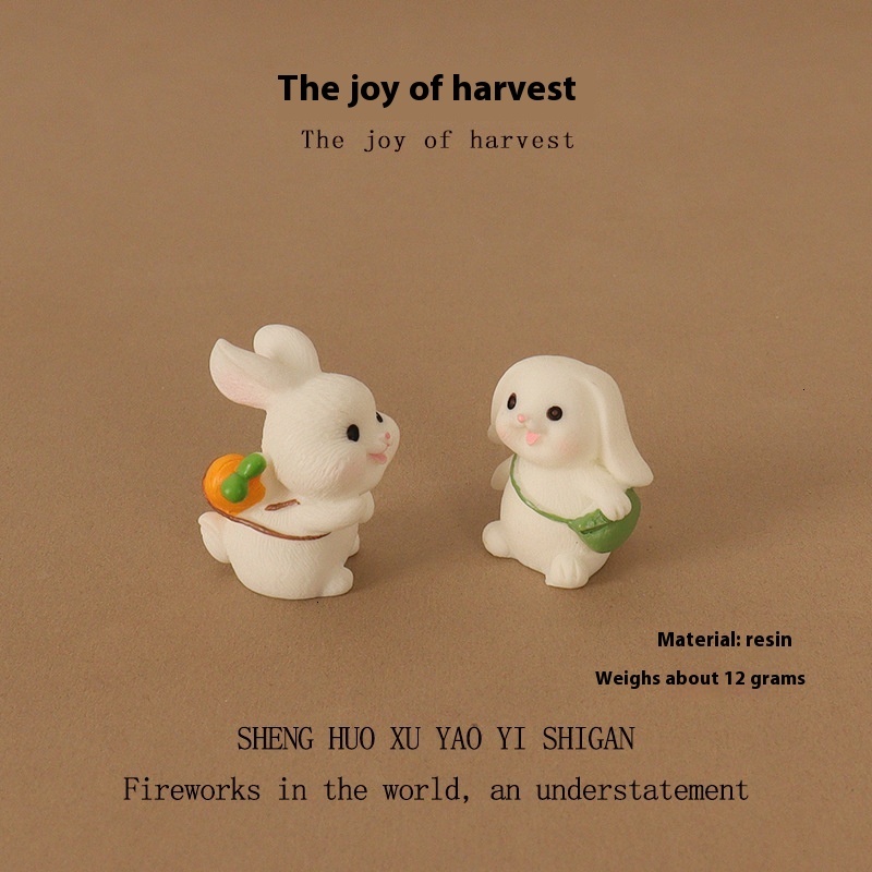Adorable Miniature Butterfly and Rabbit Resin Sculptures for Unique Home and Car Decorating Ideas