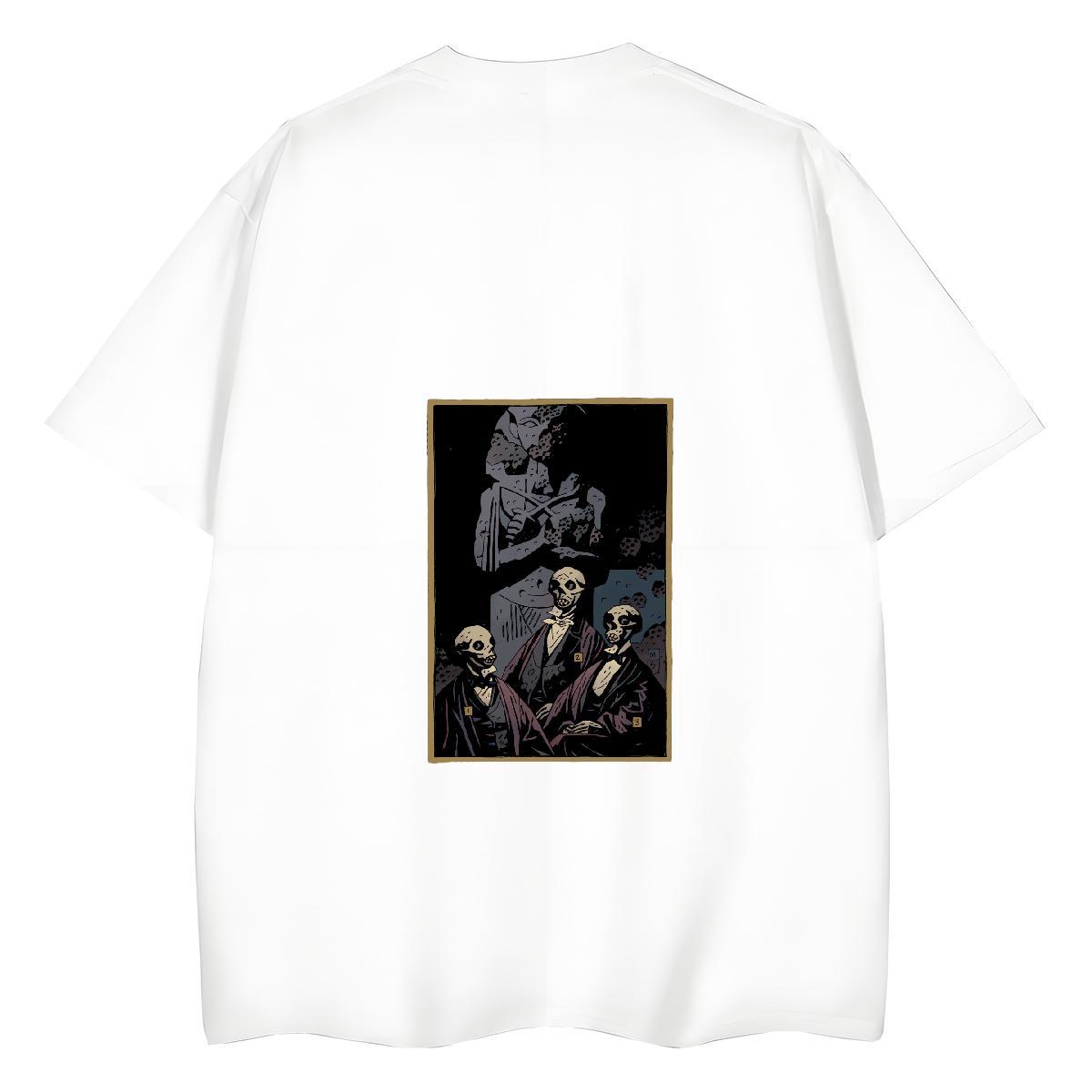 TOP Quality T shirt 230g Cotton Comfortable Summer Casual skull Lady T shirt Wholesale Oversized Clothes