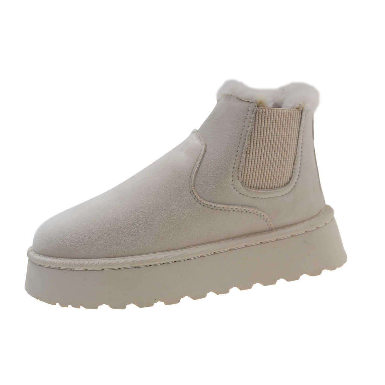 CMM Thick Soled Snow Boots for Women Winter Model Added Fleece Thick and Warm Boots Bread Shoes for Women Northeast Cotton Shoes