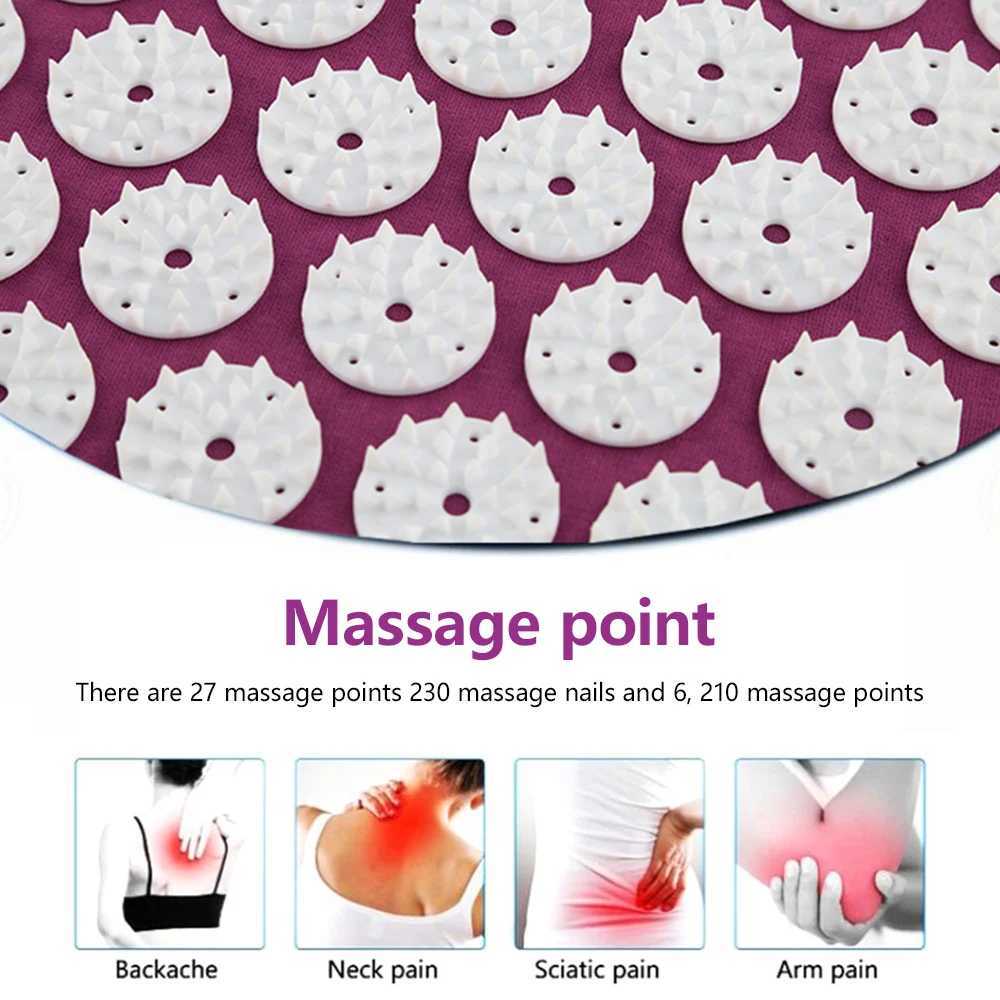 65 * 40cm Massage Mat Massage Mat Relieves Back Pain Acupuncture Mat Yoga Mat/Pillow Set W240906