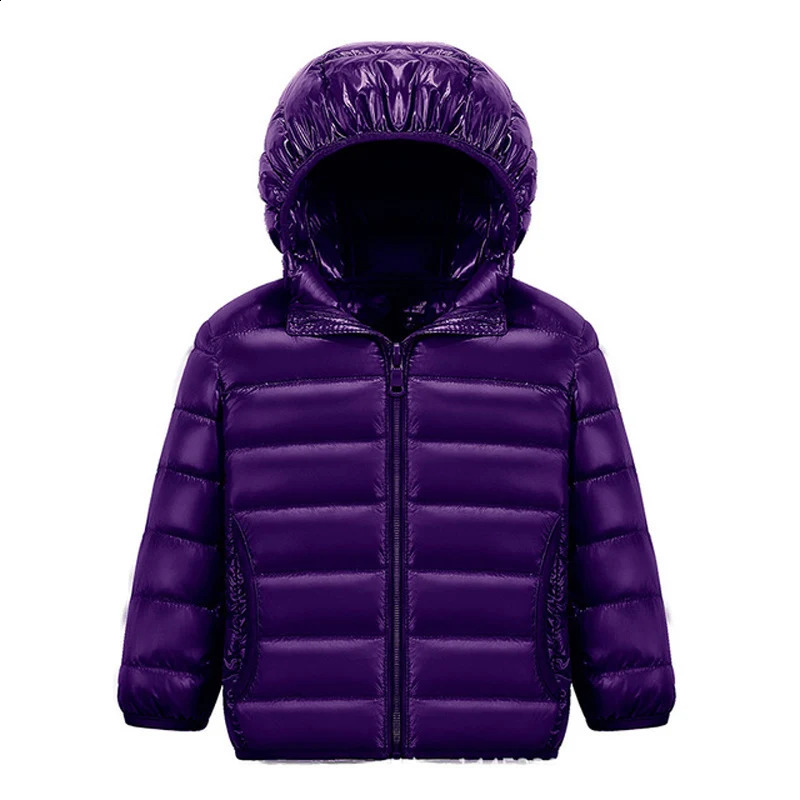 Kids Puffer DucK Down Winter Jackets for Boys Ultra Light Portable Hooded Girls Down Coat Overalls for Children Baby Down Jacket 240906