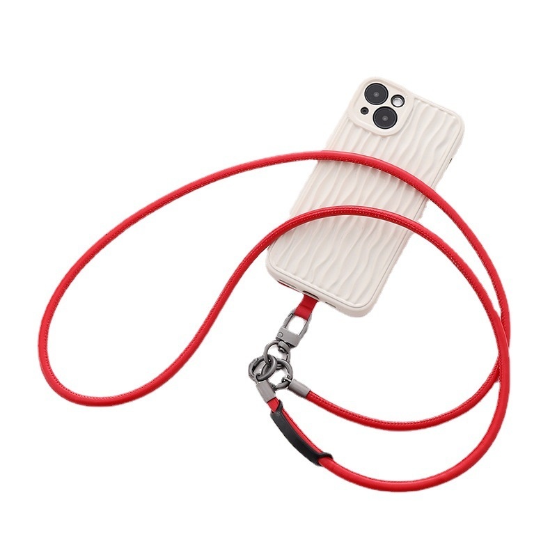 6mm leather for mobile phone crossbody capable of carrying back neck, sturdy and durable, high-end camera strap rope, anti loss hanging rope