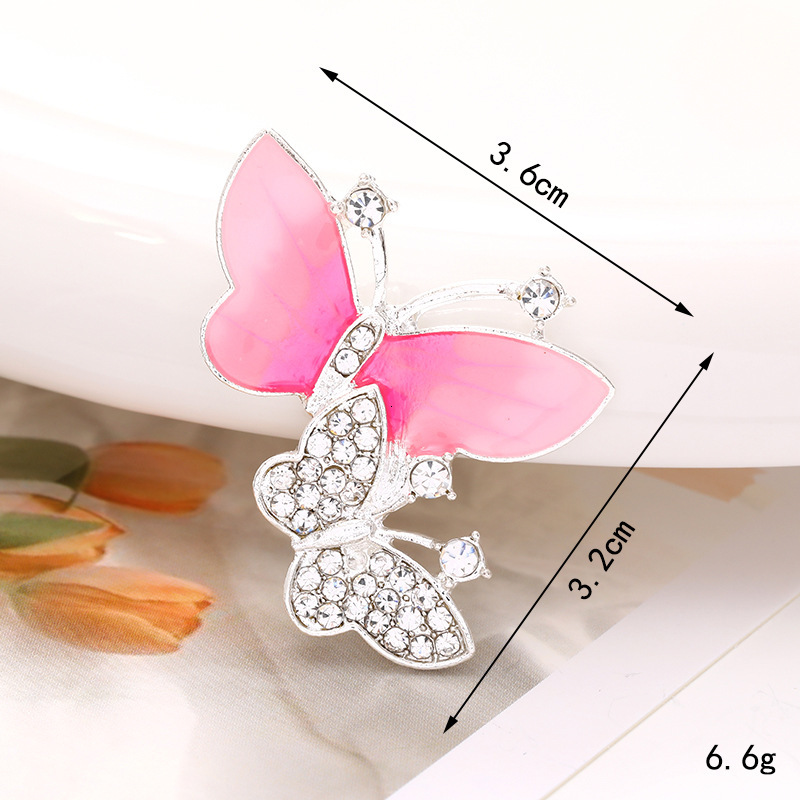 Creative new inlaid butterfly phone case beauty sticker diamond material light zinc alloy DIY jewelry accessories