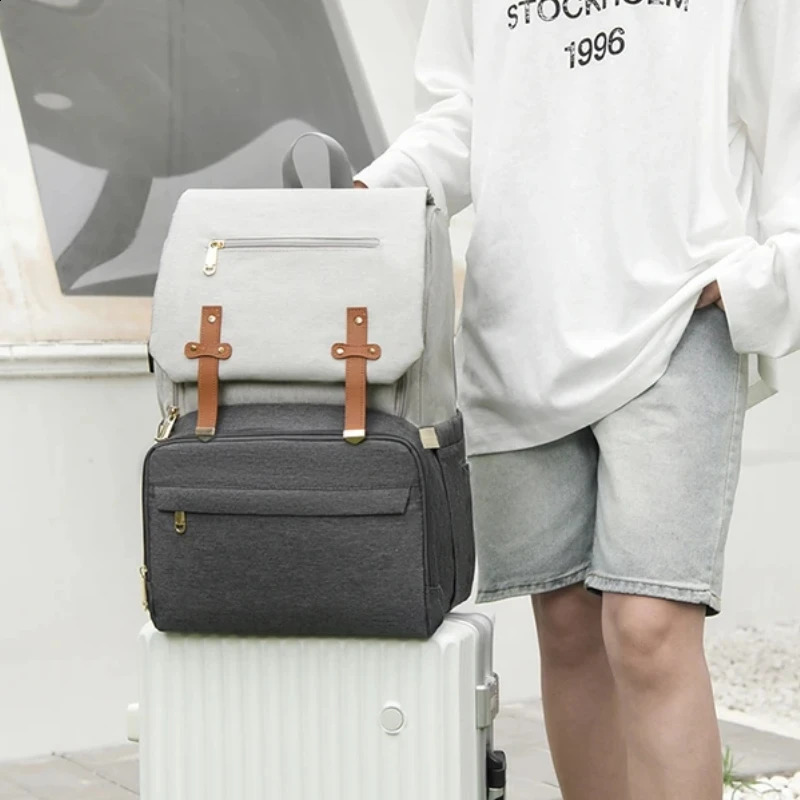 Nylon Soild Mommy Backpack Zipper Casual High Quality Bags for Women 2024 Fashion Style Mother and Baby Large Capacity 240906