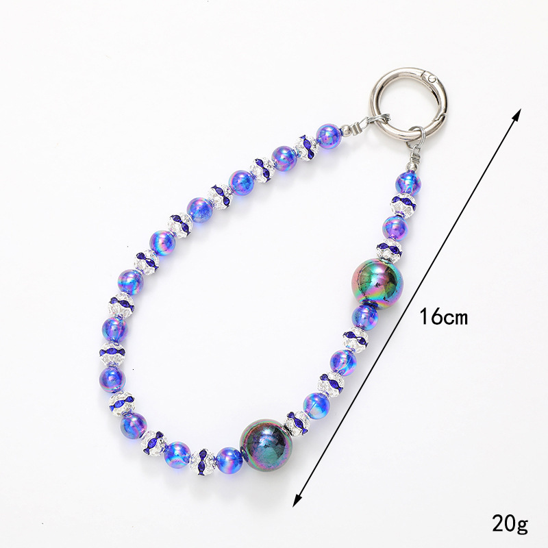 New Light Luxury Solid Color AB Bead Pendant DIY Phone Case Pendant High Grade Hanging Rope Wrist Strap