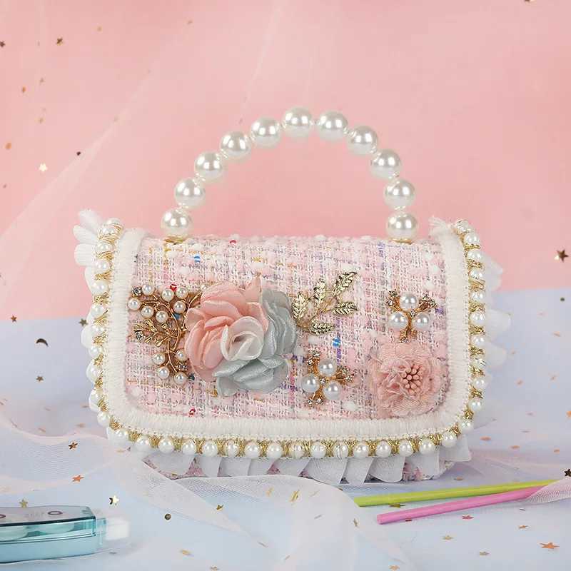Cute girl princess cross body bag wool childrens fashion wedding handbag Kawaii baby wallet and handbag gifts W240906